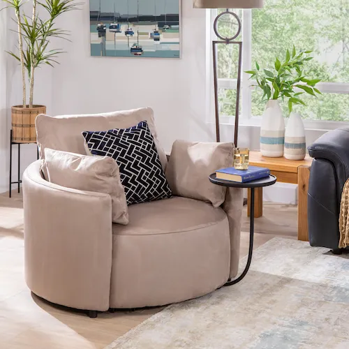 Tara Taupe Armchair from EZ Living Furniture.