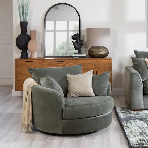 Lucius Swivel Cuddler from EZ Living Furniture.
