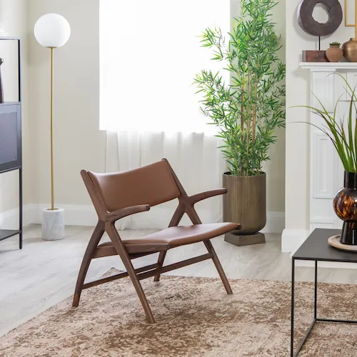 X-Ray Brown Leather Lounge Chair from EZ Living Furniture.