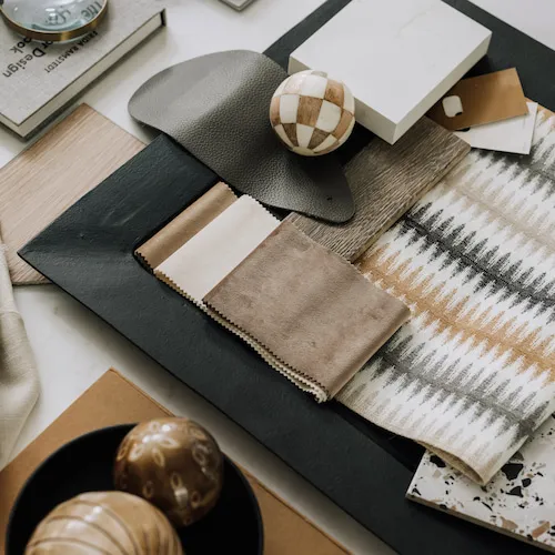 Physical Moodboard for interior design EZ Living Furniture.