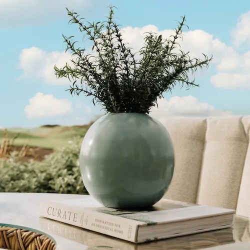 Desert Green Outdoor Vase at EZ Living Furniture.