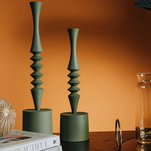 Mistry Olive Green Candle Holders at EZ Living Furniture.
