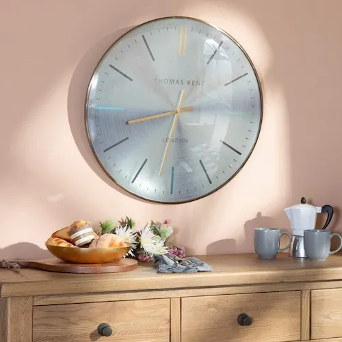 Oyster Large Silver Wall Clock at EZ Living Furniture.