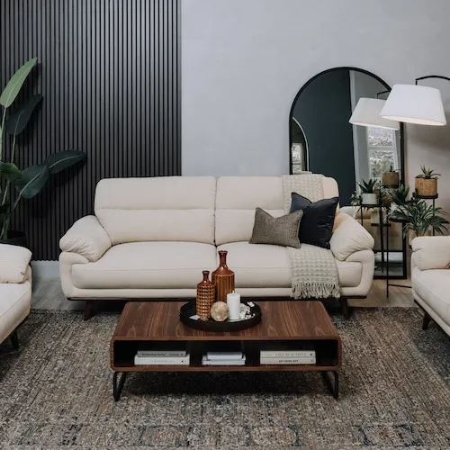 Pippa 3 Seater Cream Fabric Sofa from EZ Living Furniture.