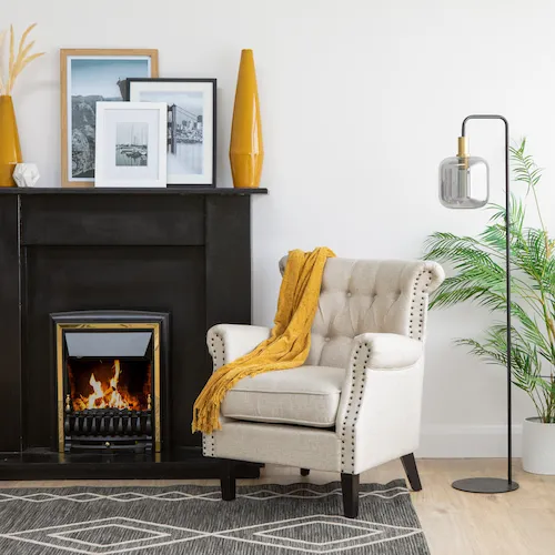 Sara Cream Fabric Armchair from EZ Living Furniture.