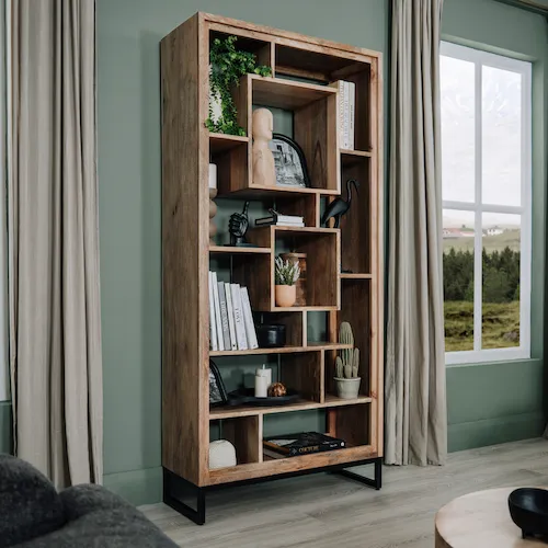Mango Natural Shelving Display Unit from EZ Living Furniture.