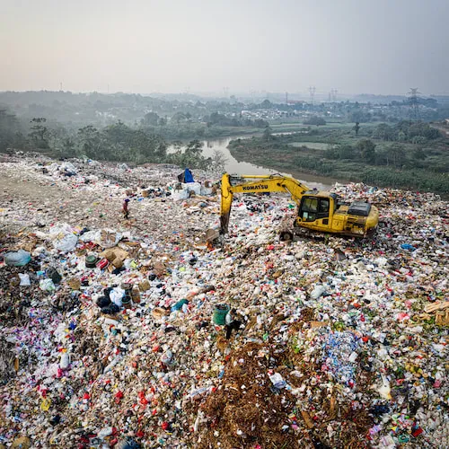 Landfill waste from EZ Living Furniture.