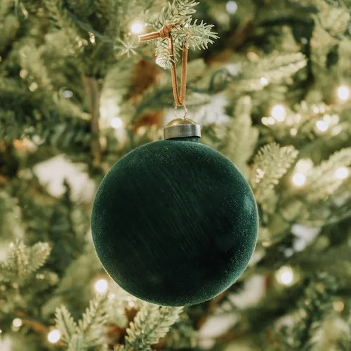Its Beginning to Look a lot like Christmas Green Velvet Christmas Baubles at EZ Living Furniture.