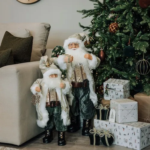 White Santa Figurines at EZ Living Furniture.