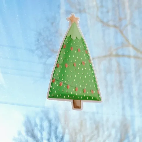 Christmas decal for window Christmas tree