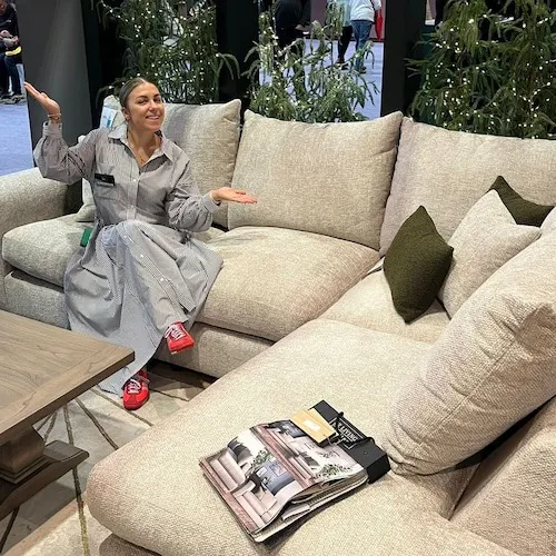 Ola Jordan from EZ Living Furniture at Ideal Homes Show 