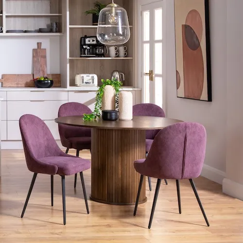 Jacob dark purple dining chair at EZ Living Furniture.