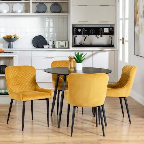 Ottowa Marigold Mustard Yellow Dining Chairs at EZ Living Furniture.