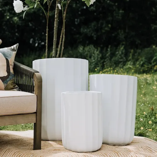 Prato 3 Clay Planters at EZ Living Furniture.