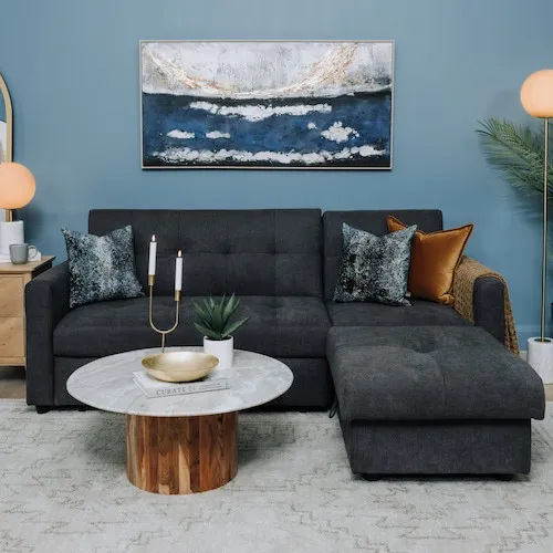 Dalkey Grey Fabric 3 Seater Sofa Bed at EZ Living Furniture.