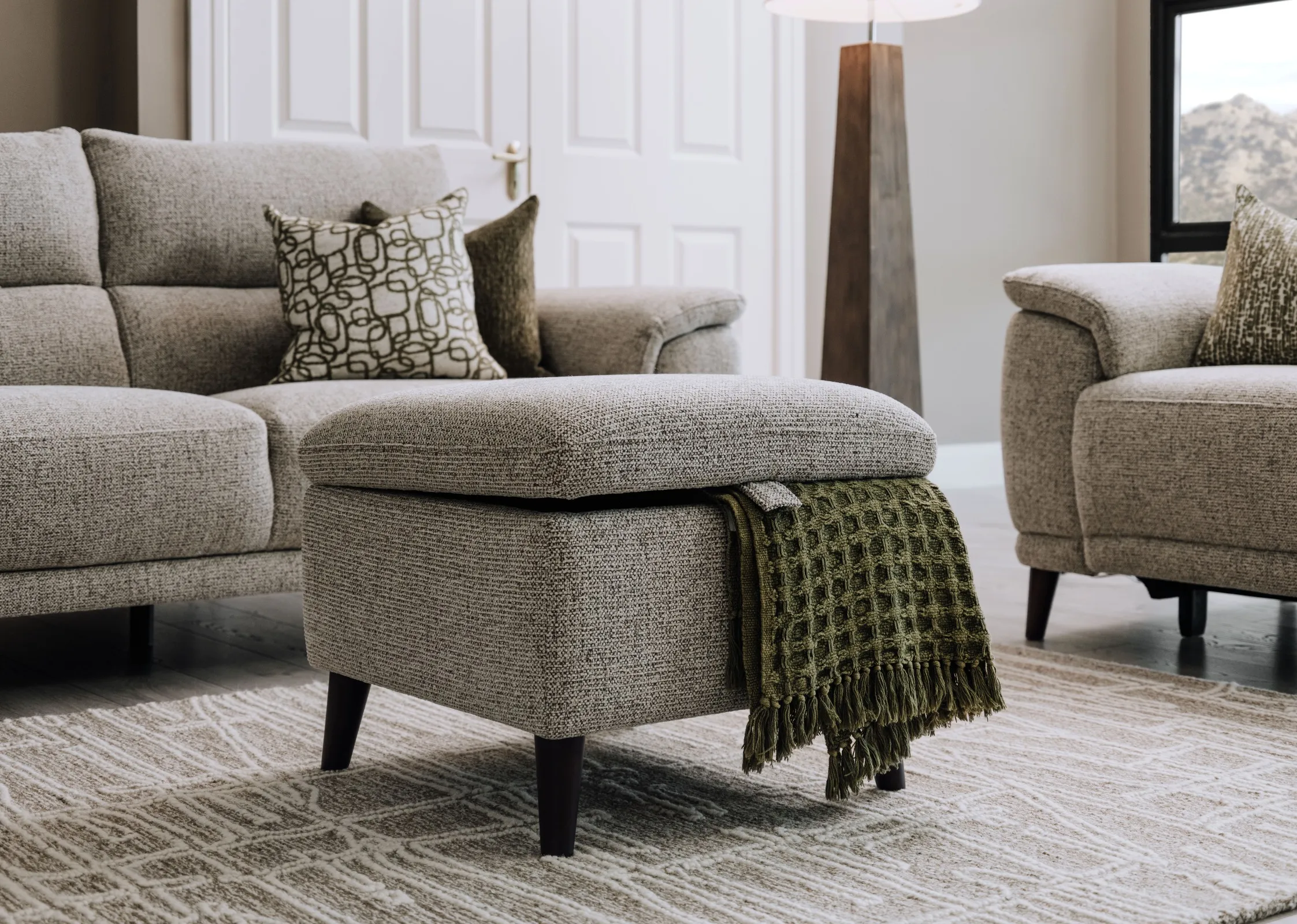Savoy Fabric Footstool at EZ Living Furniture.