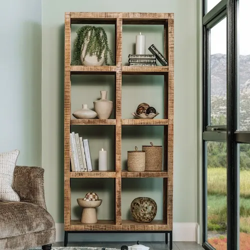 Avoca 8 Cube Mango Wood Bookcase at EZ Living Furniture.
