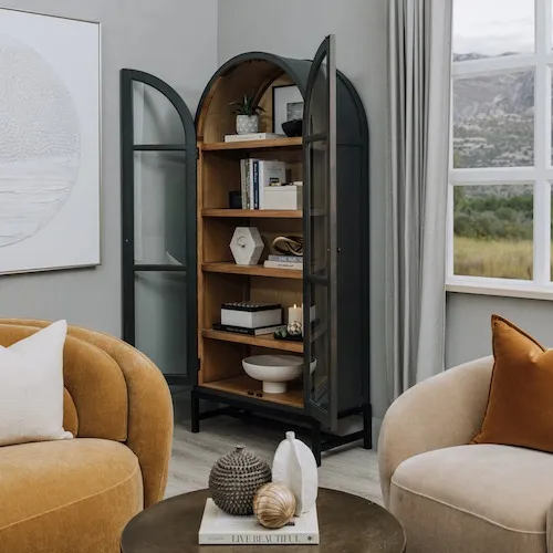 Juliet Dark Grey Display Cabinet at EZ Living Furniture.