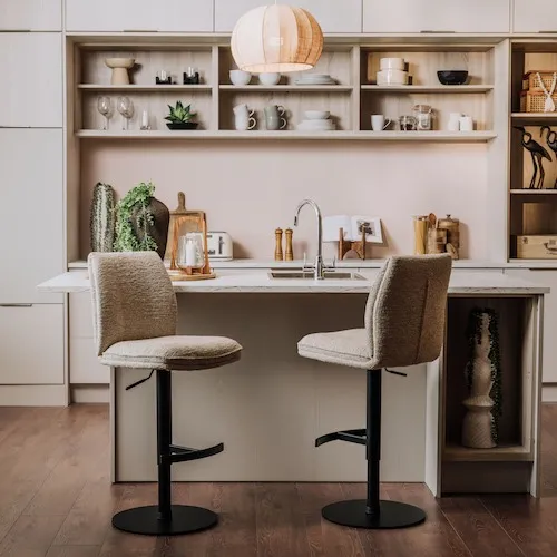 Fossana Adjustable Height Bar Stools at EZ Living Furniture.