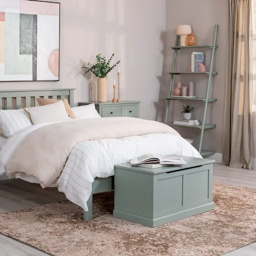 Atlas green blanket box and bedroom range at EZ Living Furniture.