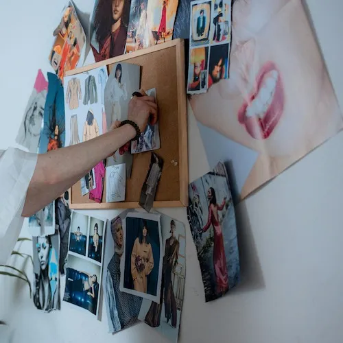 Moodboard on wall
