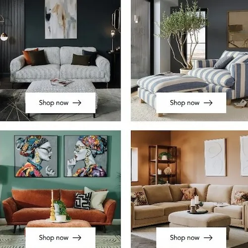 Shop by Room Section on EZ Living Furniture Web.