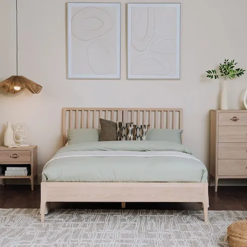 Jay King Size Oak Bed Frame at EZ Living Furniture.