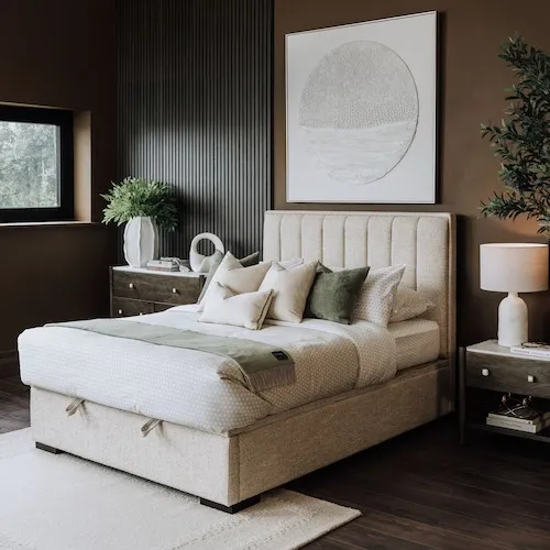 Liberty Beige Ottoman Bed at EZ Living Furniture.