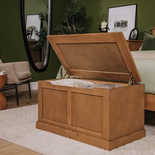 Atlas Oak Blanket Box at EZ Living Furniture.
