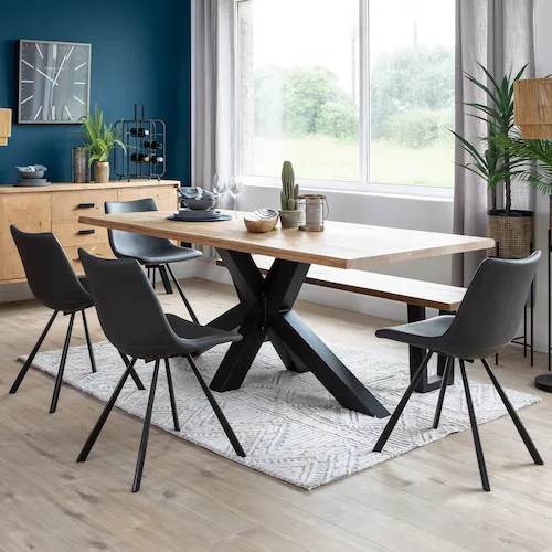 Yukon dark grey faux leather dining chairs from EZ Living Furniture.