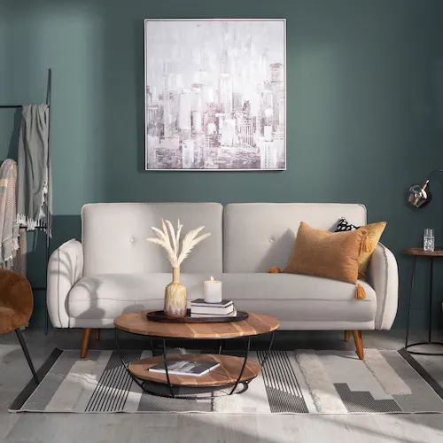 Malta double top round coffee table from EZ Living Furniture.
