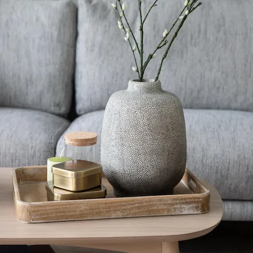 Rayskin large light grey vase from EZ Living Furniture.