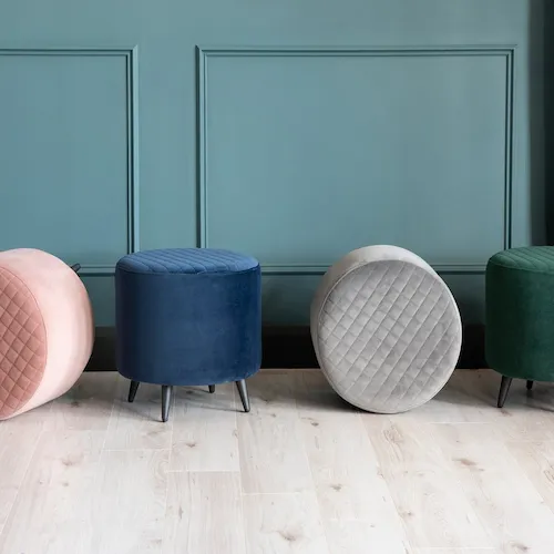 Ottowa footstools in multiple colours from EZ Living Furniture.