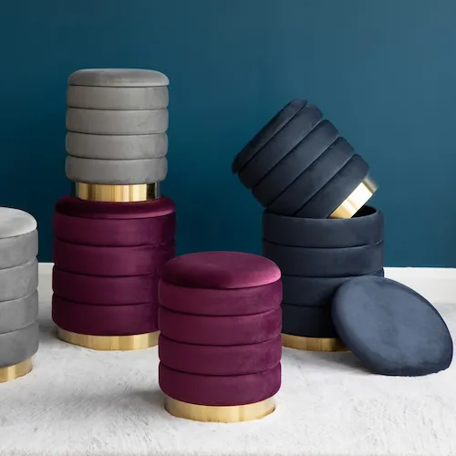 Natty storage footstool in a variety of colours from EZ Living Furniture.