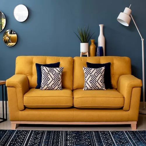 Fjord yellow sofa from EZ Living Furniture.