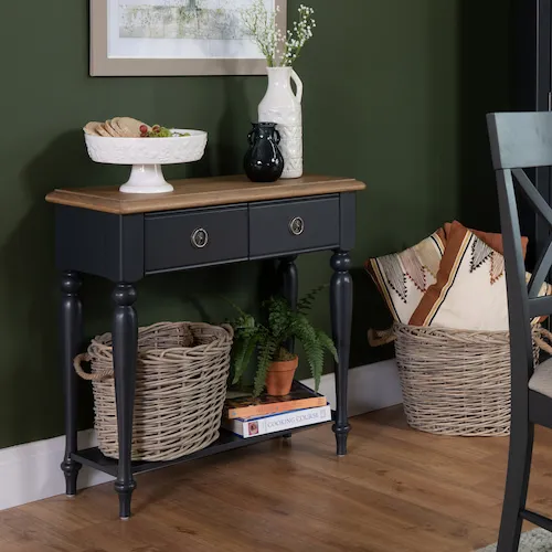 Dark grey Toulouse console table from EZ Living Furniture.