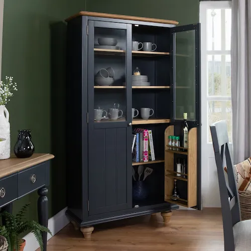 Dark grey Toulouse display cabinet from EZ Living Furniture.