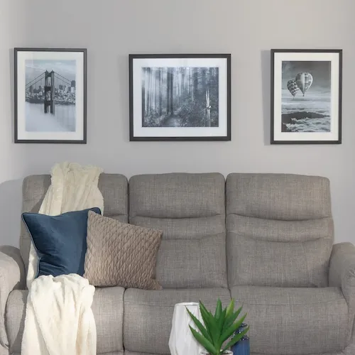 High Point Print, Woodland Stroll, and Above the Clouds prints from EZ Living Furniture.