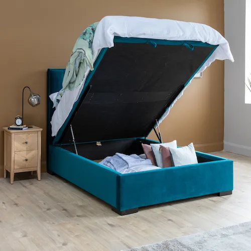 Liberty Teal Ottoman bed frame from EZ Living Furniture.