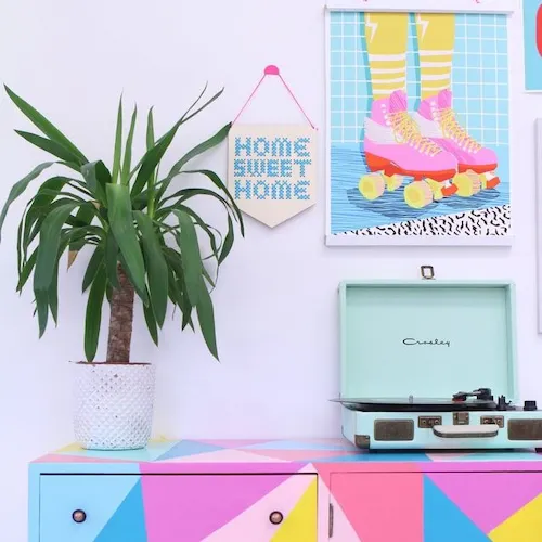 Colourful room design by Joanne Condon.