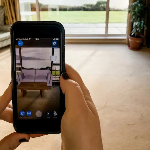 EZ Living AR App being used by Amy Breen.