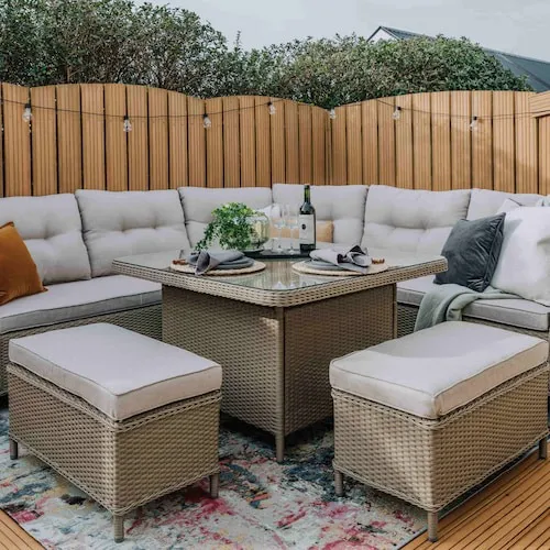 Marbella Corner Garden Dining Set at EZ Living Furniture.