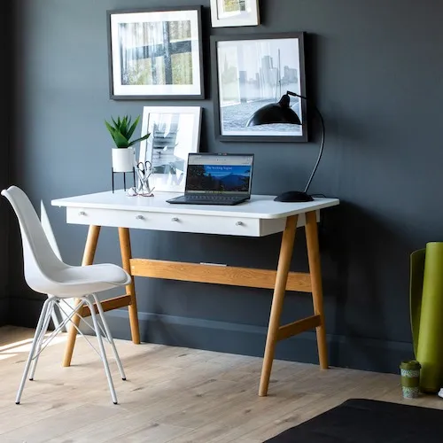 Tia White Top Desk at EZ Living Furniture.