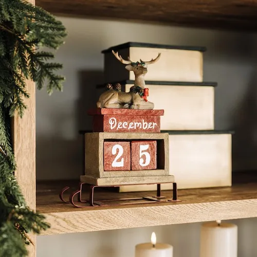 Reindeer Advent Countdown Block Ornament at EZ Living Furniture.