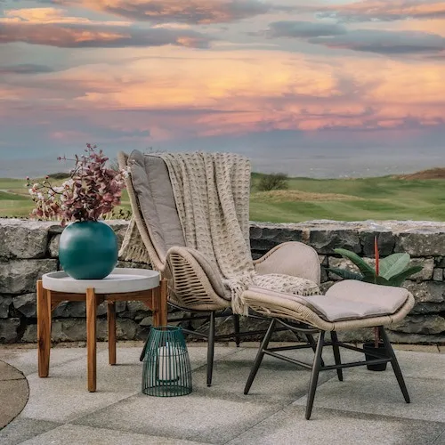 Leaf Garden Chair and footstool set at EZ Living Furniture.