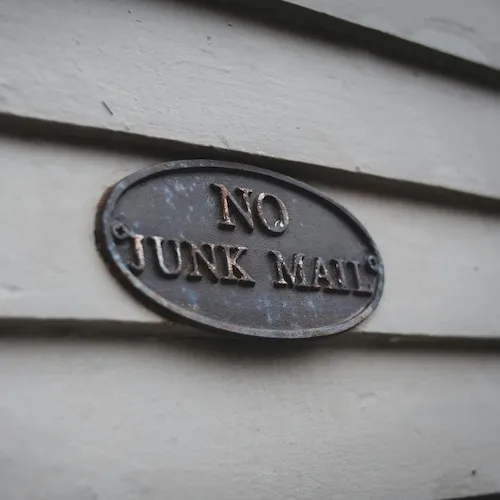 No Junk Mail Sign
