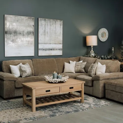 Westport Corner Corduroy Sofa at EZ Living Furniture.