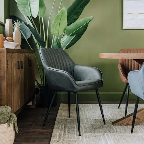 Nolan Grey Faux Leather Dining Chair at EZ Living Furniture.