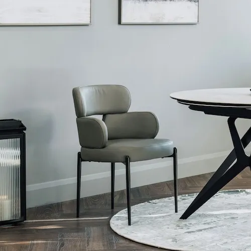 Fusion Grey Leather Dining Chair at EZ Living Furniture.