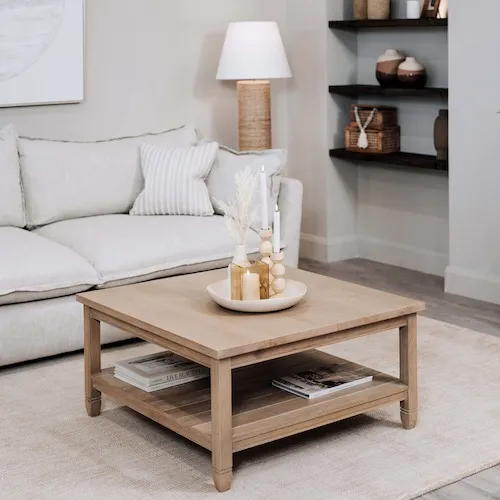 Dawn Square Oak Coffee Table at EZ Living Furniture.